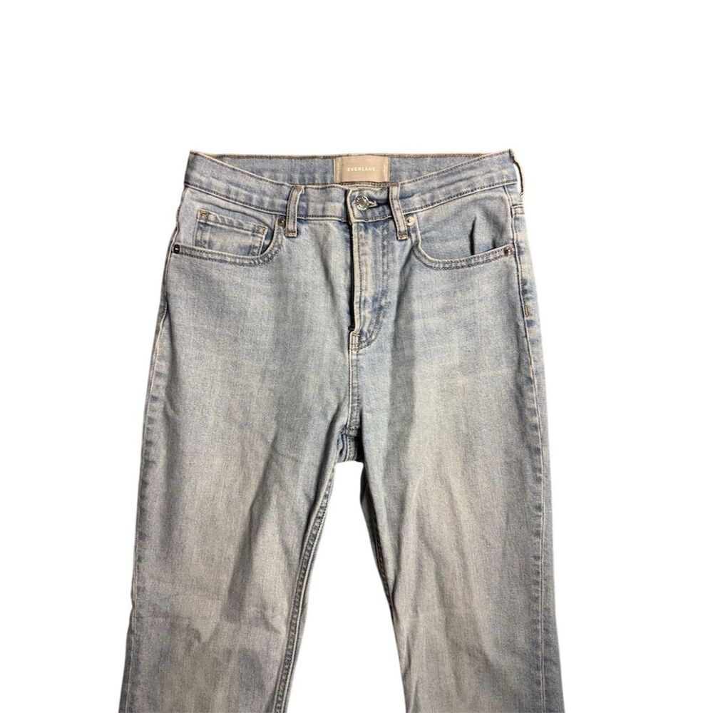 Everlane Women's Bootcut Jeans Light Wash Blue Size 27 Frayed Hem - Picture 4 of 8